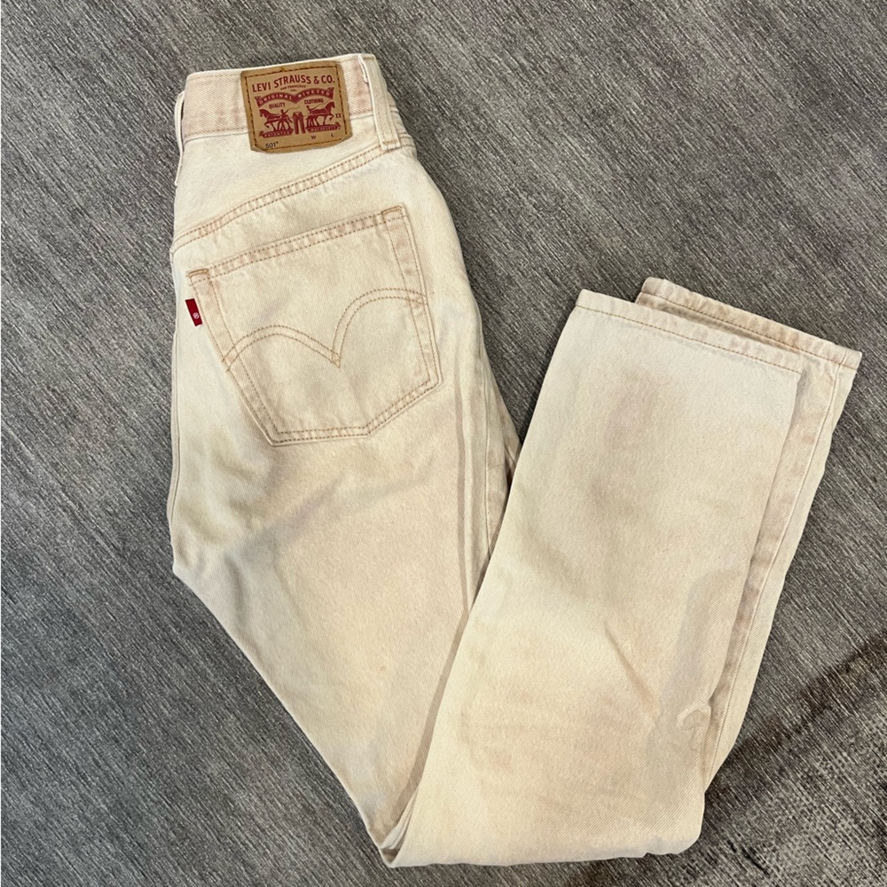Levi's Light Tan 501 Jeans